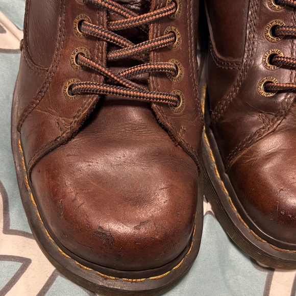 Dr. Martens Dark Brown Men's Leather Boots - Picture 2 of 14